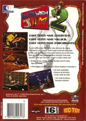 Earthworm Jim 2 (Europe) box cover back